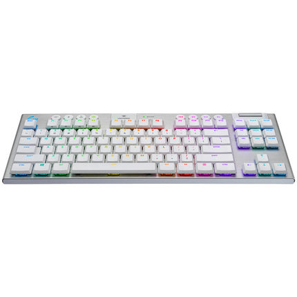 Logitech G915 TenKeyLess Wireless RGB Mechanical Gaming Keyboard - White - Tactile