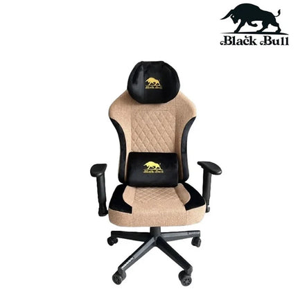 Black Bull Gaming Chair With Molded Headrest Up & Down - Fabric