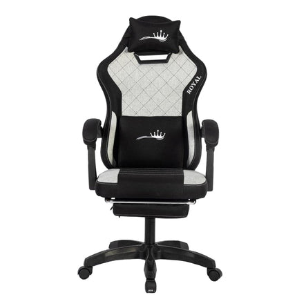 Royal King Gaming Chair with Footrest - Grey/Black
