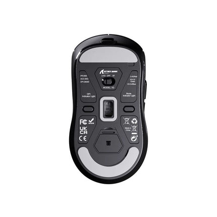 ATTACK SHARK X3 Tri-Mode (Bluetooth/2.4G /Wired) Wireless Gaming Mouse PAW3395 Superlight - Black