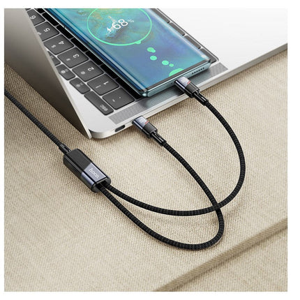 Hoco 100 W Type-C to Dual Type-C Cable