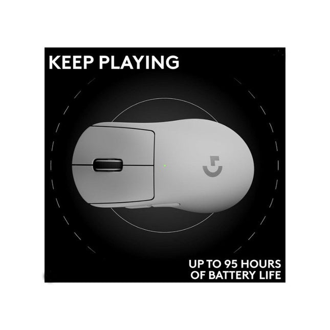 Logitech PRO X SUPERLIGHT 2 DEX LIGHTSPEED Wireless Gaming Mouse - White