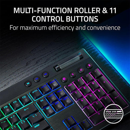 Razer BlackWidow V4 Low Profile HyperSpeed Wireless Mechanical Gaming Keyboard (Green Switch)