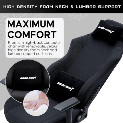 Andaseat Luna PRO Series Gaming Chair with Footrest - Fabric