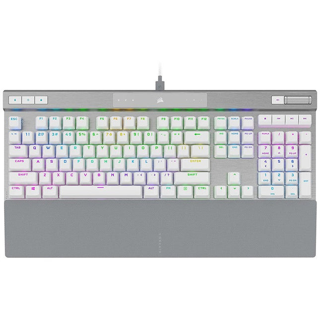 Corsair K70 PRO Wired RGB Optical-Mechanical Gaming Keyboard - White