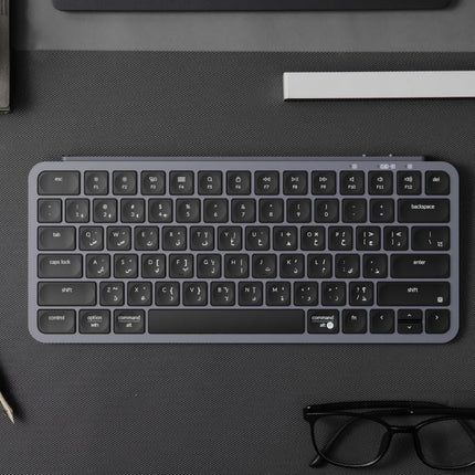 Keychron B1 Pro Ultra-Slim Wireless 75% ZMK Custom Keyboard for Windows & Mac, English/Arabic - Space Grey