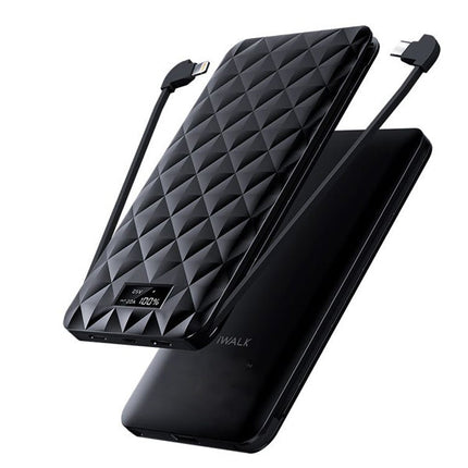 iWalk Trio 2 10000mAh With Built-in Cables - Black