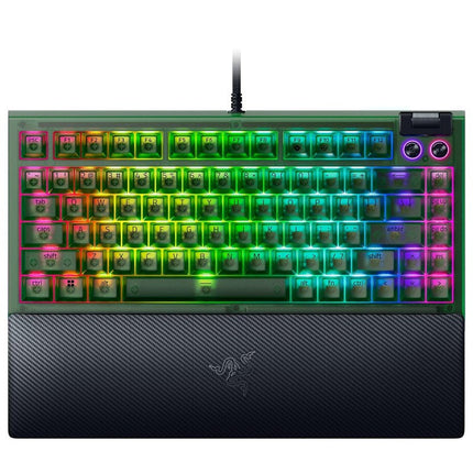 Razer BlackWidow V4 75% Hot-Swappable Wired Mechanical Gaming Keyboard - Phantom Green Edition