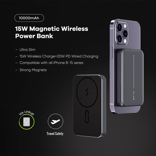 ZLOS TT10 15W 10000 mAh Magnetic Wireless Power Bank (2 Years Warranty)
