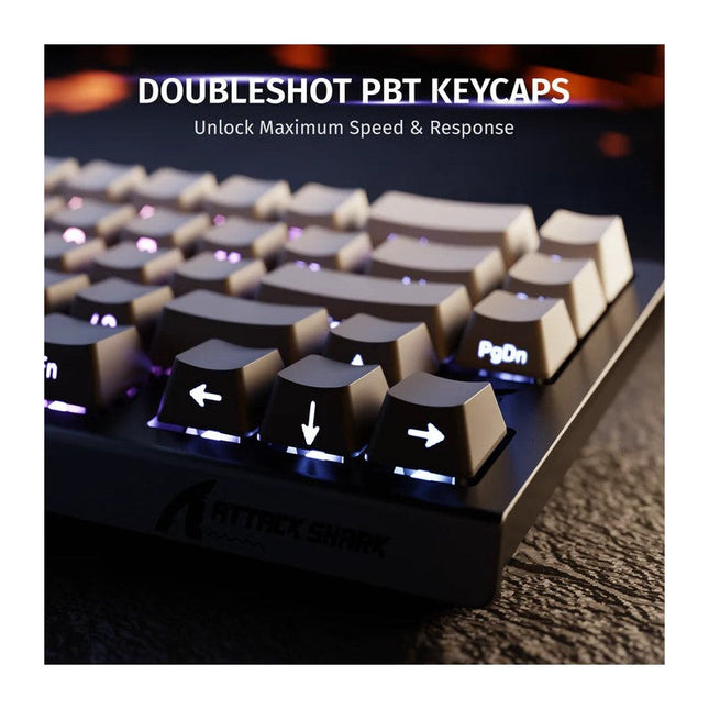 ATTACK SHARK X68 HE 60% Wired 8KHz Rapid Trigger Keyboard Magnetic Switch - Moon Light Black Gradient