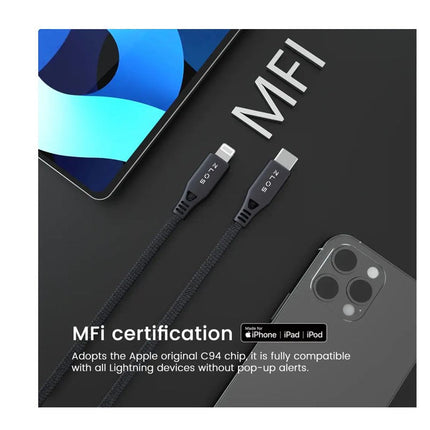 ZLOS USB-C to Lightning MFI Cable, 1.2 M (5 Years Warranty)