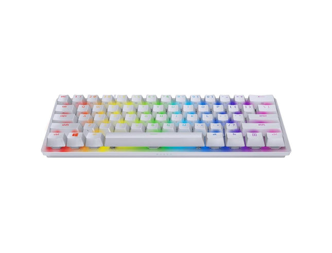 Razer Huntsman Mini Gaming Keyboard, Clicky Optical Switches - Chroma RGB - PBT Keycaps - Mercury White