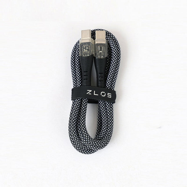 ZLOS ZC03 66W USB-C to USB-C Transparent Braided Cable, 1 M (5 Years Warranty)