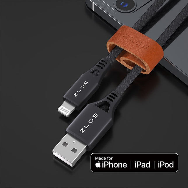 ZLOS USB-A to Lightning MFI Cable, 1.2 M (5 Years Warranty)