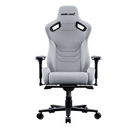 Andaseat Kaiser 2 Pro Series with Big Headrest Pillow, Carbon PVC & Steel, XL Gaming Chair - Grey Fabric