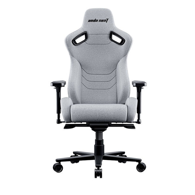 Andaseat Kaiser 2 Pro Series with Big Headrest Pillow, Carbon PVC & Steel, XL Gaming Chair - Grey Fabric