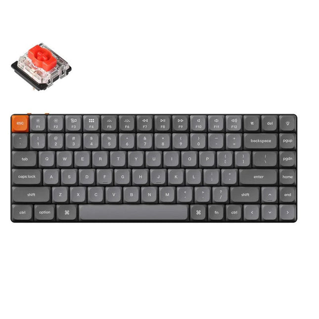 Keychron K3 Max QMK/VIA Wireless Mechanical Keyboard, 75% Layout Programmable, RGB LED, Gateron Red Switch Hot-Swap, Aluminum Frame Bluetooth/USB-C - (Arabic Layout)