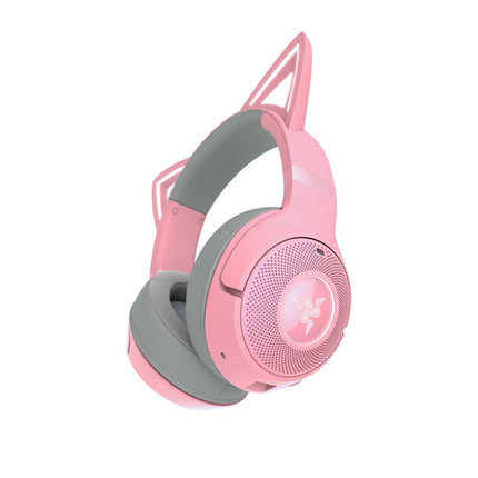 Razer Kraken Kitty V2 Wireless Bluetooth RGB Gaming Headset with Kitty Ears - Quartz