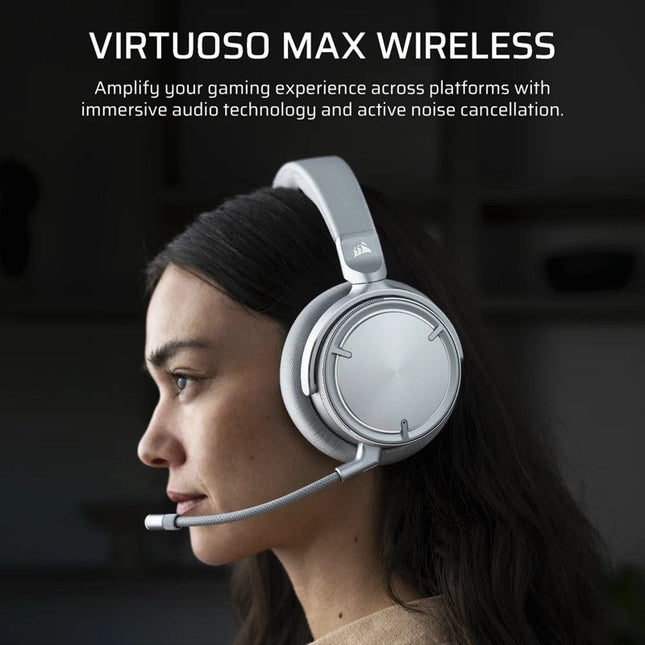 CORSAIR VIRTUOSO MAX Wireless Gaming Headset - Silver