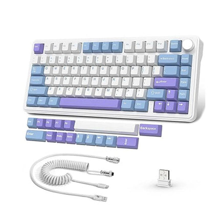 ATTACK SHARK X85 Tri-Mode (USB-C/2.4G /Bluetooth) 75% Wireless Gasket Mounted Mechanical Gaming Keyboard