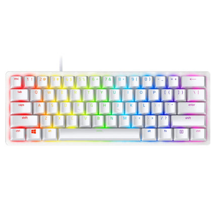 Razer Huntsman Mini Gaming Keyboard, Clicky Optical Switches - Chroma RGB - PBT Keycaps - Mercury White