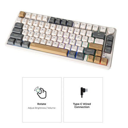 Twisted Minds Imperium Pro Series 75% Compact Size 80 Keys Wireless Membrane Keyboard - (English / Arabic) Layout