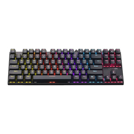 GAMEON KENORA Series GOMK87-RS 80% RGB Mechanical Wired Gaming Keyboard, Red Switch - English/Arabic