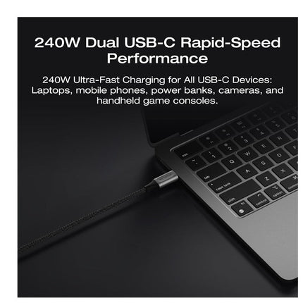 EcoFlow RAPID Pro USB-C to USB-C Cable (1.8 M) 240W - Black