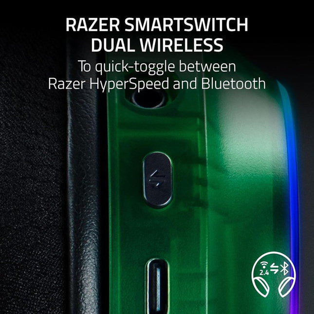 Razer Barracuda X Chroma Wireless Multi-Platform Gaming Headset for PC, Mac, PS4/PS5, Switch, Steam Deck and Mobile - Phantom Green Edition