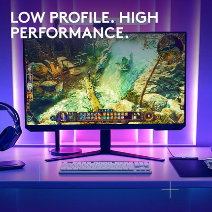 Logitech G515 LIGHTSPEED TKL Wireless Low Profile Mechanical Gaming Keyboard (Tactile Switch) - White (US Layout)