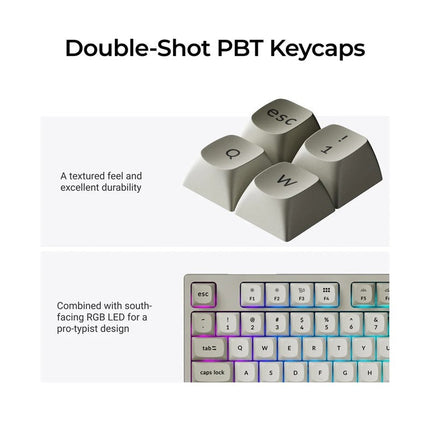 Keychron C1 Pro 8K QMK TKL (80%) Wired Mechanical Keyboard Connectivity Type-C - (Arabic Layout)