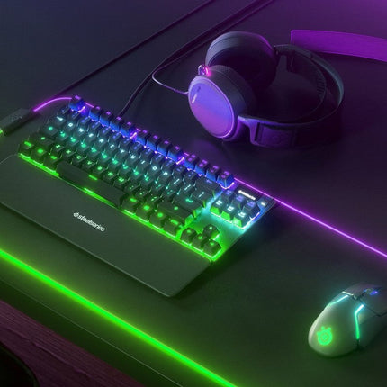 SteelSeries Apex 7 TKL RGB Mechanical Gaming Keyboard (Red Switch) US Layout - Black