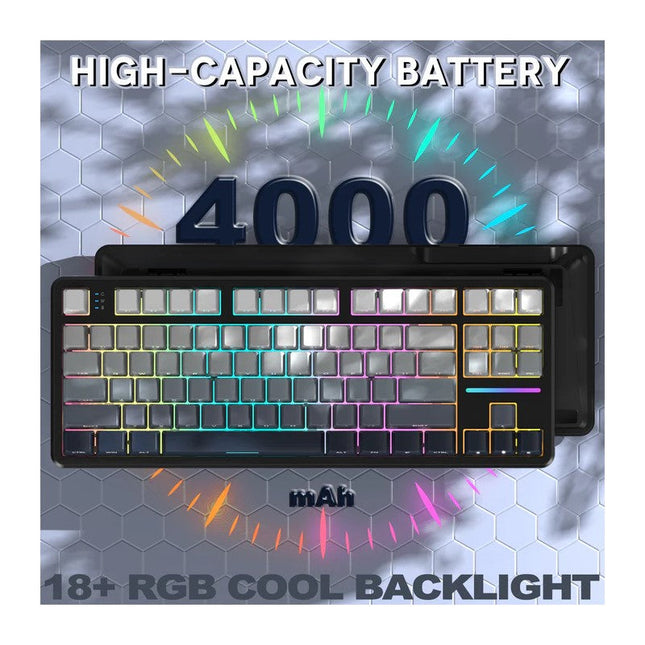 ATTACK SHARK X87 Tri-Mode (USB-C/2.4G Wireless/Bluetooth) 80% Gasket Mechanical Gaming Keyboard