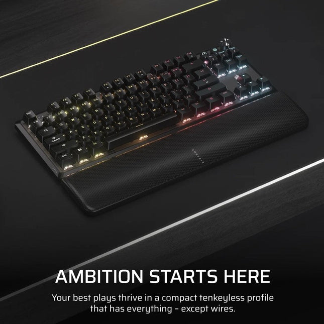 Corsair K70 CORE TKL Wireless RGB Mechanical Gaming Keyboard - Black