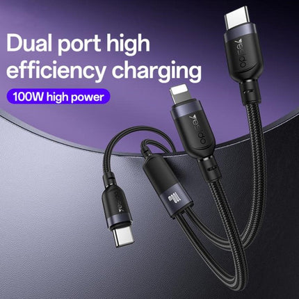 Yesido 100W 2 in 1 Type-C to Type-C and Lightning Cable