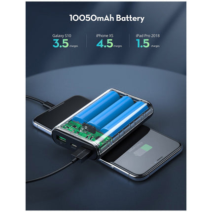 RAVPower RP-PB171 10050mAh QC 18W 2-Port Power Bank - Black