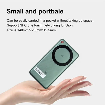 ZTE 5G Portable WiFi Mobile Router U30 Air, Intelligent Dual Network up to 650Mbps, NFC One Touch Connect, 4500mAh Large Battery Unlock - Global Version