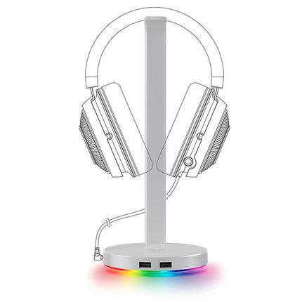 Razer Base Station V2 Chroma Headset Stand USB Hub - Mercury White