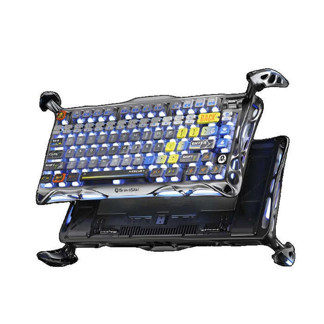 GravaStar Mercury K1 Pro 75% Wireless Mechanical Gaming Keyboard - Interstellar Silver