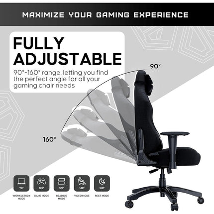 Andaseat Luna PRO Series Gaming Chair with Footrest - Fabric