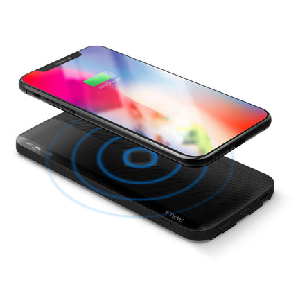 iWalk Scorpion Air 8000mAh Portable Power Bank With Wireless Charging & In-Built Cables - Black