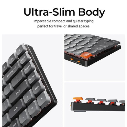 Keychron K3 Max QMK/VIA Wireless Mechanical Keyboard, 75% Layout Programmable, RGB LED, Gateron Red Switch Hot-Swap, Aluminum Frame Bluetooth/USB-C - (Arabic Layout)