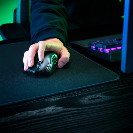 Razer Naga V2 HyperSpeed Ergonomic Wireless MMO Gaming Mouse with 19 Programmable Buttons - Black