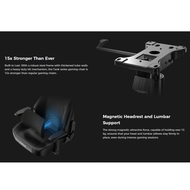 DXRacer TANK Series XXL Gaming Chair (Fabric) - Black