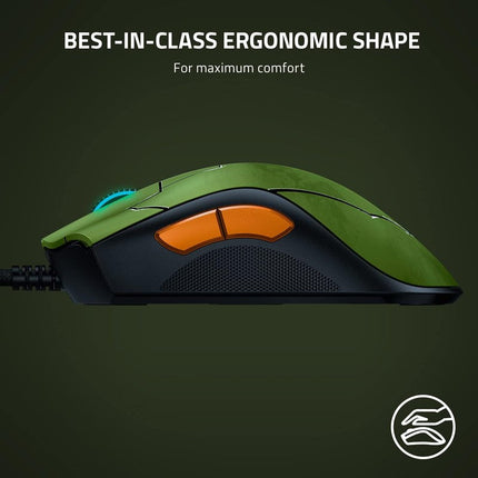 Razer DeathAdder V2 wired Gaming Mouse with Best-in-class Ergonomics - Halo Infinite
