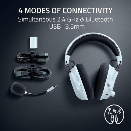 Razer BlackShark V3 Pro Wireless ANC Esports Gaming Headset with Ultra-Low Latency and THX Spatial Audio For PC - White