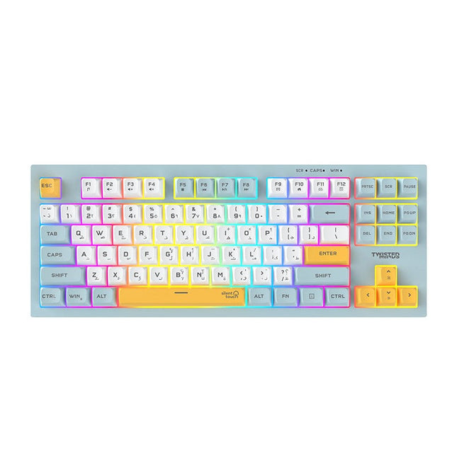 Twisted Minds Spectrum Series Wired Keyboard 80% Compact Gasket structure Membrane - (English / Arabic) Layout