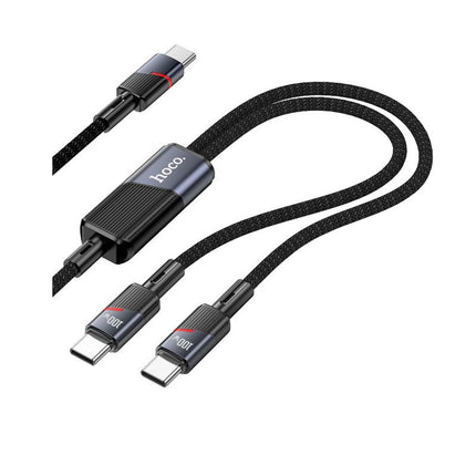 Hoco 100 W Type-C to Dual Type-C Cable