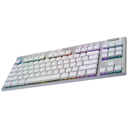 Logitech G915 TenKeyLess Wireless RGB Mechanical Gaming Keyboard - White - Tactile