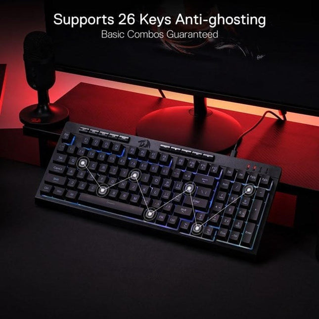 Redragon K515 Shiva Wired RGB Membrane Gaming Keyboard - Black